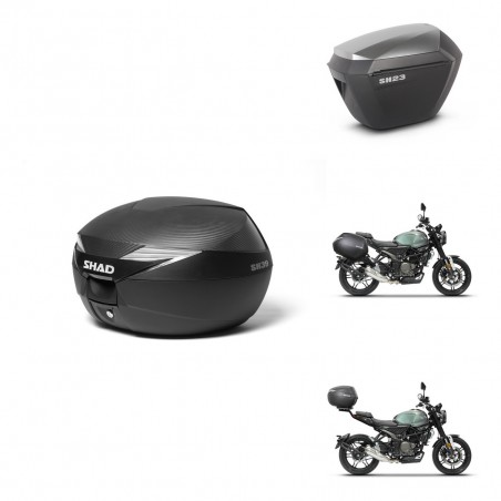 SHAD Maletas sh23 alu + soporte montaje Baul maleta KIT-472407