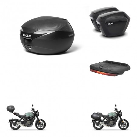 SHAD Maletas sh23 + soporte montaje Baul maleta accesorios KIT-472410