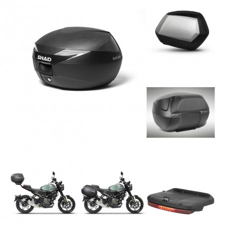 SHAD Maletas SH35 PREMIUM + soporte montaje Baul maleta accesorios KIT-472423