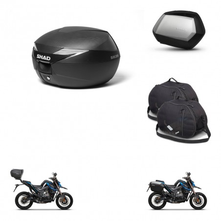 SHAD Maletas SH35 PREMIUM + soporte montaje Baul maleta accesorios KIT-472430