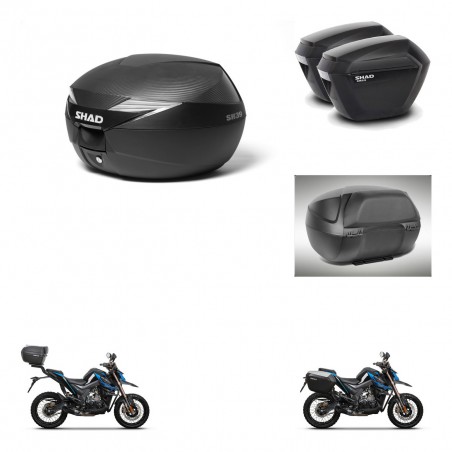 SHAD Maletas sh23 + soporte montaje Baul maleta accesorios KIT-472440