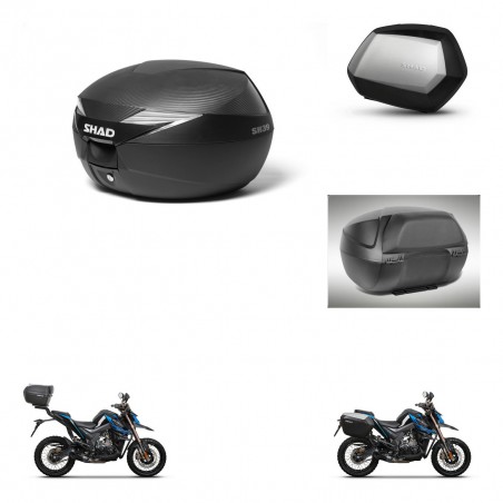 SHAD Maletas SH35 PREMIUM + soporte montaje Baul maleta accesorios KIT-472441