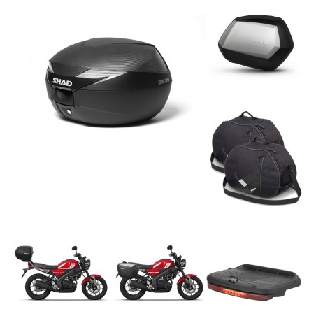 SHAD Maletas SH35 PREMIUM + soporte montaje Baul maleta accesorios KIT-472460