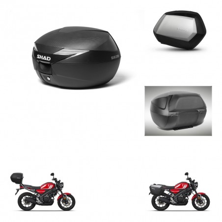 SHAD Maletas SH35 PREMIUM + soporte montaje Baul maleta accesorios KIT-472465