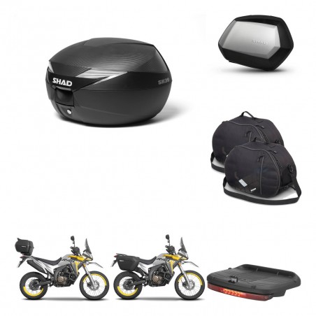 SHAD Maletas SH35 PREMIUM + soporte montaje Baul maleta accesorios KIT-472532