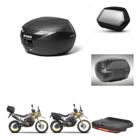 SHAD Maletas SH35 PREMIUM + soporte montaje Baul maleta accesorios KIT-472543