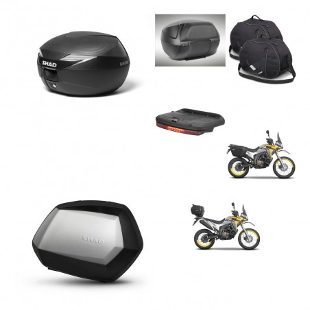 SHAD Maletas SH35 PREMIUM + soporte montaje Baul maleta accesorios KIT-472544