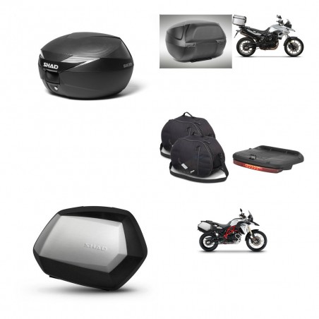 SHAD Maletas SH35 PREMIUM + soporte montaje Baul maleta accesorios KIT-472580