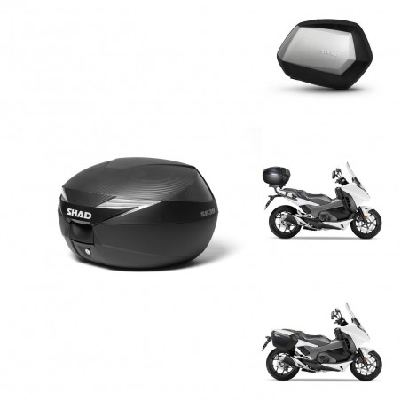 SHAD Maletas SH35 PREMIUM + soporte montaje Baul maleta KIT-472693