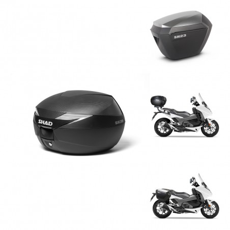 SHAD Maletas sh23 alu + soporte montaje Baul maleta KIT-472695