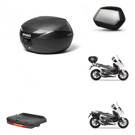 SHAD Maletas SH35 PREMIUM + soporte montaje Baul maleta accesorios KIT-472699