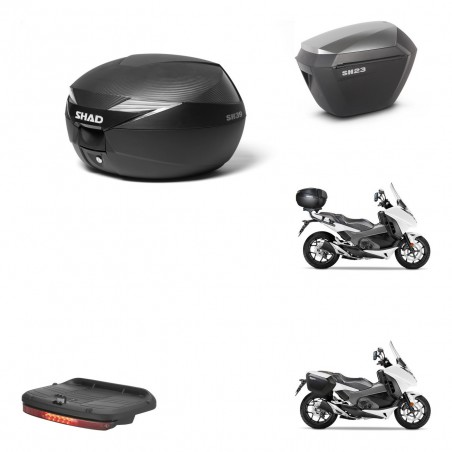 SHAD Maletas sh23 alu + soporte montaje Baul maleta accesorios KIT-472701