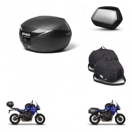 SHAD Maletas SH35 PREMIUM + soporte montaje Baul maleta accesorios KIT-472712
