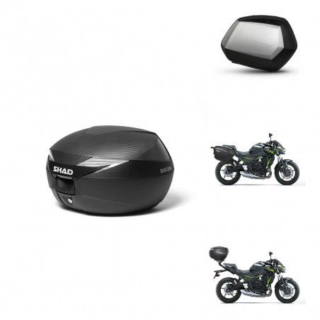SHAD Maletas SH35 PREMIUM + soporte montaje Baul maleta KIT-472729