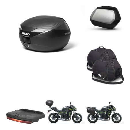 SHAD Maletas SH35 PREMIUM + soporte montaje Baul maleta accesorios KIT-472736