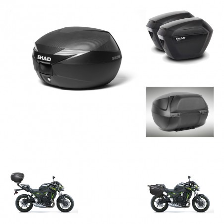 SHAD Maletas sh23 + soporte montaje Baul maleta accesorios KIT-472740