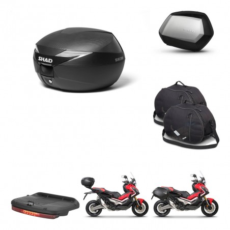 SHAD Maletas SH35 PREMIUM + soporte montaje Baul maleta accesorios KIT-472760