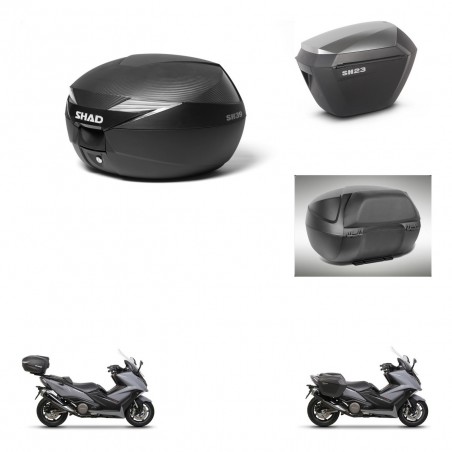 SHAD SH23 alu suitcases + mounting bracket suitcase trunk accessories KIT-472815