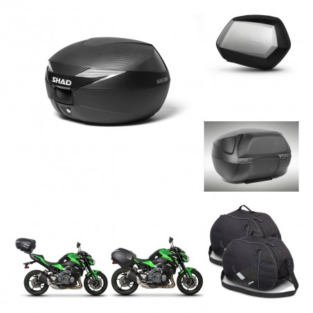 SHAD Maletas SH35 PREMIUM + soporte montaje Baul maleta accesorios KIT-472838