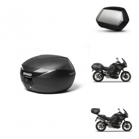 SHAD Maletas SH35 PREMIUM + soporte montaje Baul maleta KIT-472849