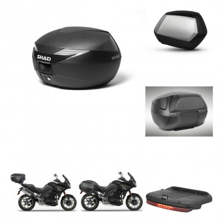 SHAD Maletas SH35 PREMIUM + soporte montaje Baul maleta accesorios KIT-472867