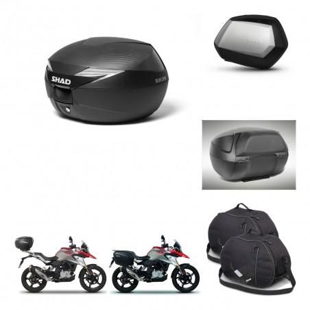 SHAD Maletas SH35 PREMIUM + soporte montaje Baul maleta accesorios KIT-472934