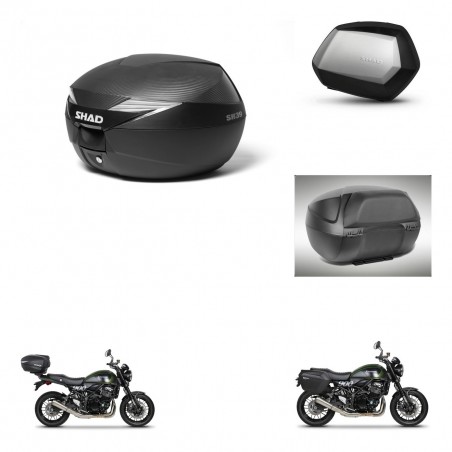 SHAD Maletas SH35 PREMIUM + soporte montaje Baul maleta accesorios KIT-473005