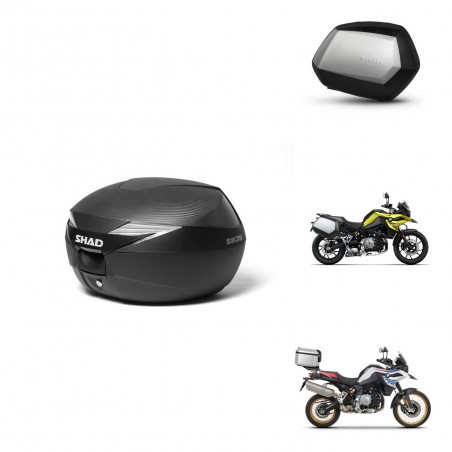 SHAD Maletas SH35 PREMIUM + soporte montaje Baul maleta KIT-473041