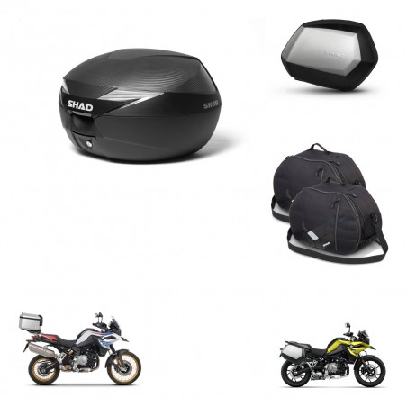 SHAD Maletas SH35 PREMIUM + soporte montaje Baul maleta accesorios KIT-473042