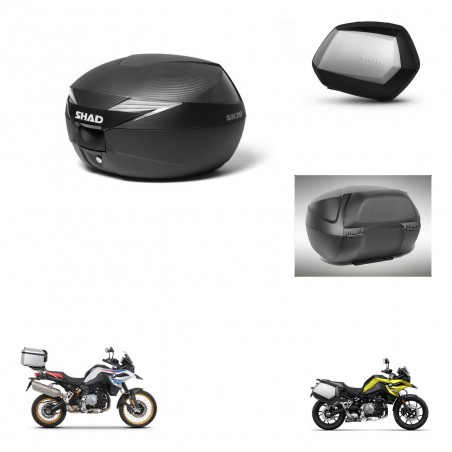 SHAD Maletas SH35 PREMIUM + soporte montaje Baul maleta accesorios KIT-473053
