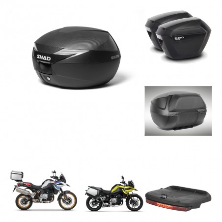 SHAD Maletas sh23 + soporte montaje Baul maleta accesorios KIT-473058