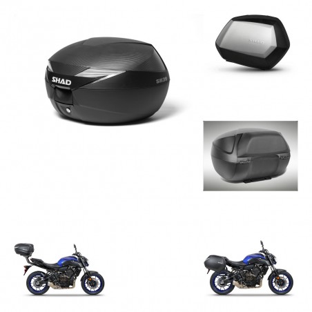 SHAD Maletas SH35 PREMIUM + soporte montaje Baul maleta accesorios KIT-473077