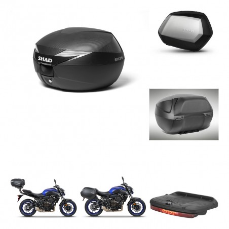 SHAD Maletas SH35 PREMIUM + soporte montaje Baul maleta accesorios KIT-473083