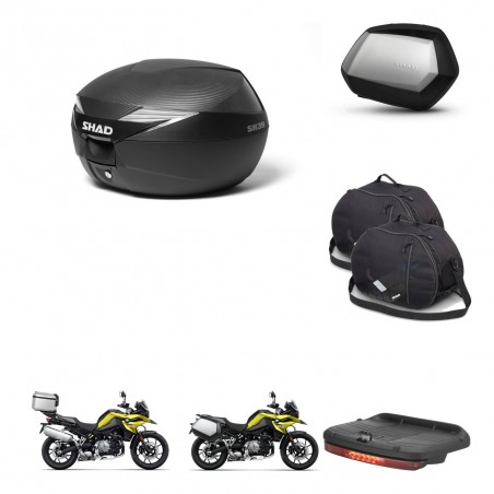 SHAD Maletas SH35 PREMIUM + soporte montaje Baul maleta accesorios KIT-473096