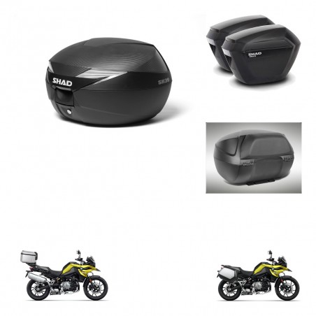 SHAD Maletas sh23 + soporte montaje Baul maleta accesorios KIT-473100