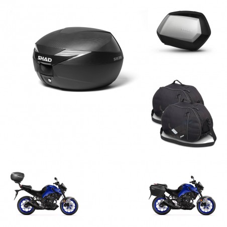 SHAD Maletas SH35 PREMIUM + soporte montaje Baul maleta accesorios KIT-473138