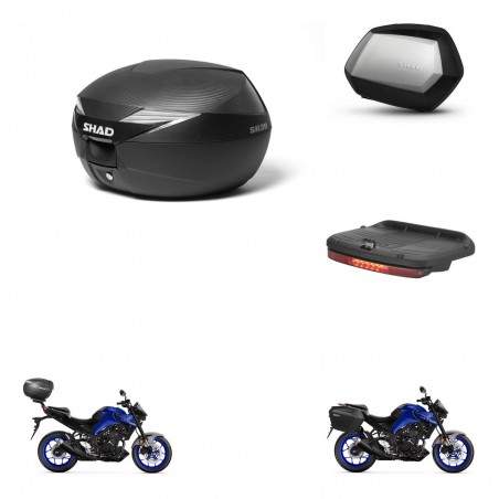 SHAD Maletas SH35 PREMIUM + soporte montaje Baul maleta accesorios KIT-473143