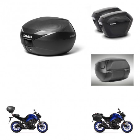 SHAD Maletas sh23 + soporte montaje Baul maleta accesorios KIT-473148