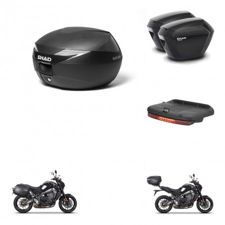 SHAD Maletas sh23 + soporte montaje Baul maleta accesorios KIT-473166