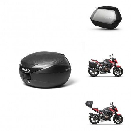 SHAD SH35 PREMIUM suitcases + mounting bracket suitcase trunk KIT-473209