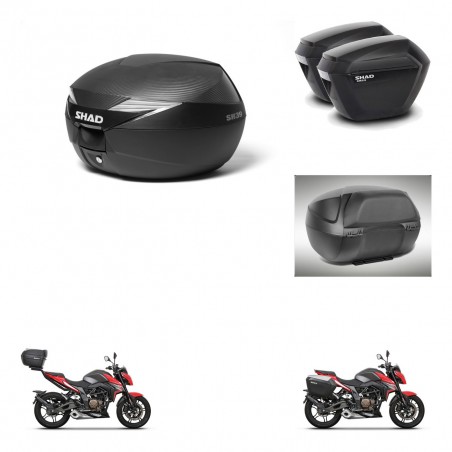 SHAD Maletas sh23 + soporte montaje Baul maleta accesorios KIT-473220