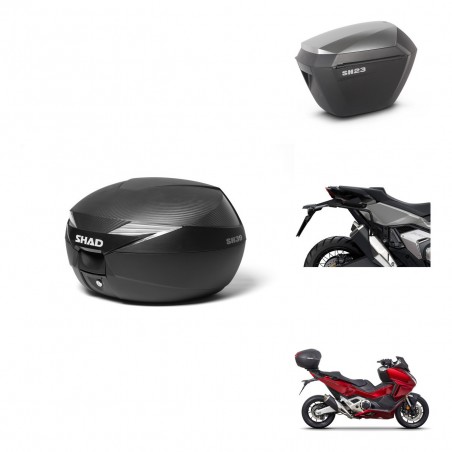 SHAD Maletas sh23 alu + soporte montaje Baul maleta KIT-473235