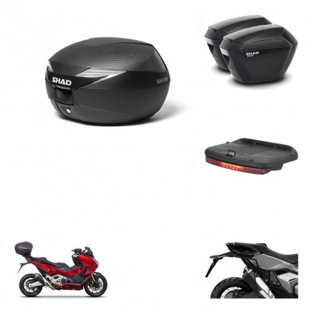 SHAD Maletas sh23 + soporte montaje Baul maleta accesorios KIT-473238