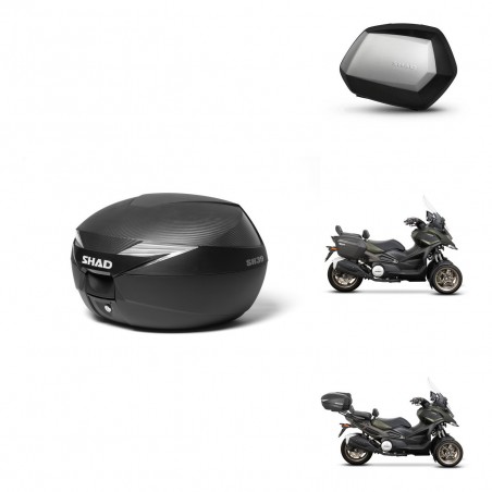 SHAD Maletas SH35 PREMIUM + soporte montaje Baul maleta KIT-473281