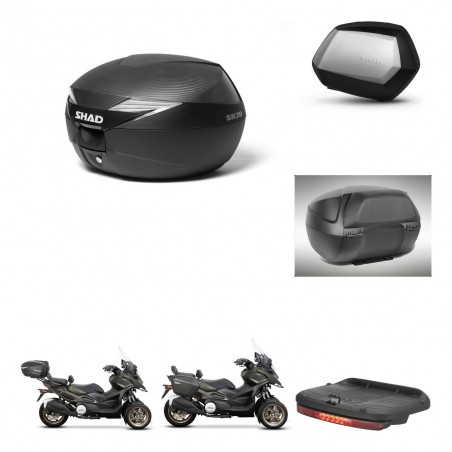 SHAD Maletas SH35 PREMIUM + soporte montaje Baul maleta accesorios KIT-473299