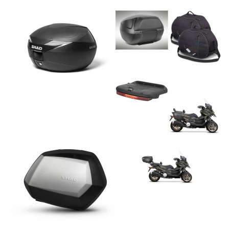 SHAD SH35 PREMIUM suitcases + mounting bracket suitcase trunk accessories KIT-473300