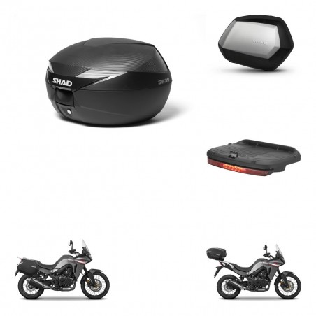 SHAD Maletas SH35 PREMIUM + soporte montaje Baul maleta accesorios KIT-473359