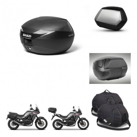 SHAD Maletas SH35 PREMIUM + soporte montaje Baul maleta accesorios KIT-473366