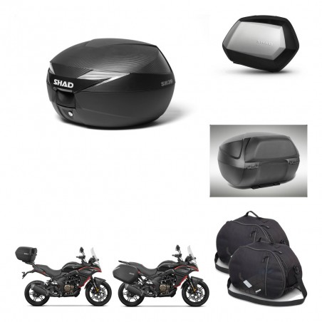 SHAD Maletas SH35 PREMIUM + soporte montaje Baul maleta accesorios KIT-473390