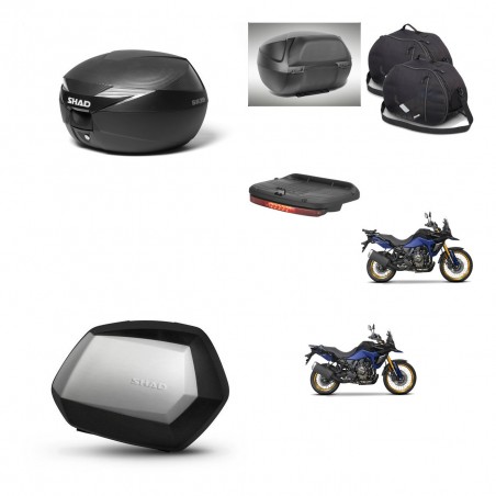 SHAD Maletas SH35 PREMIUM + soporte montaje Baul maleta accesorios KIT-473420